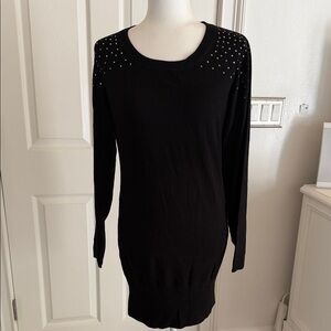 Bisou Bisou Black Knit sweater dress